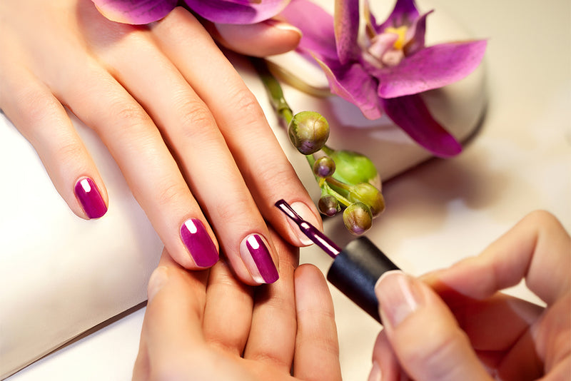 manicure purple gloss gel polish
